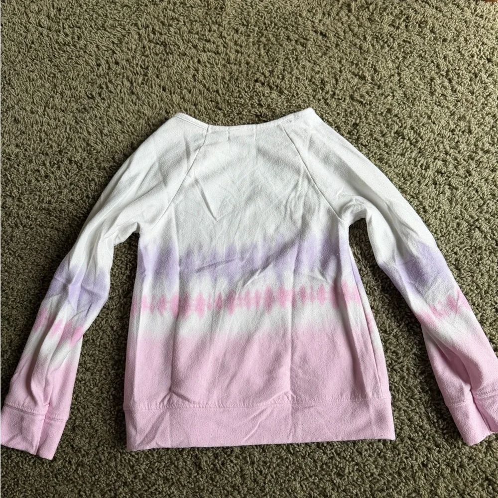 btween Loungewear Kids Set with Pink & Purple Tie-Dye Accents- size 8 - Picture 4 of 12